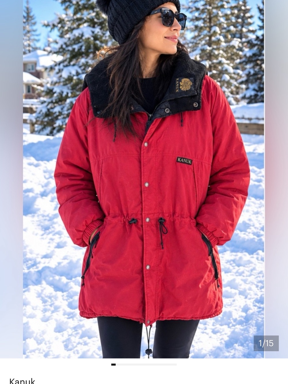 Kanuk Red Insulated Parka Jacket for Women